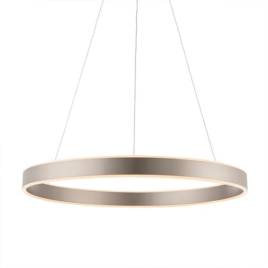 Gen LED Ring Pendant Light In Matt Nickel With Frosted Diffuser_3