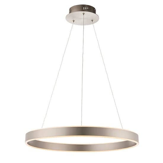 Gen LED Ring Pendant Light In Matt Nickel With Frosted Diffuser_1