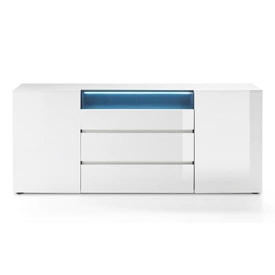 Genie Sideboard In High Gloss White With LED Lighting_3