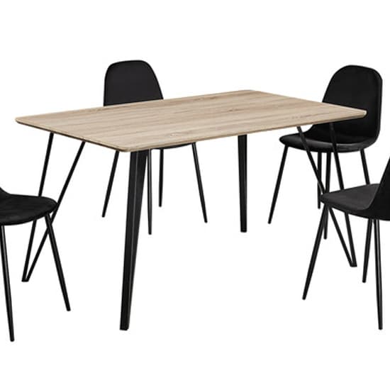 Geno Rectangular Wooden Dining Table In Light Oak_2