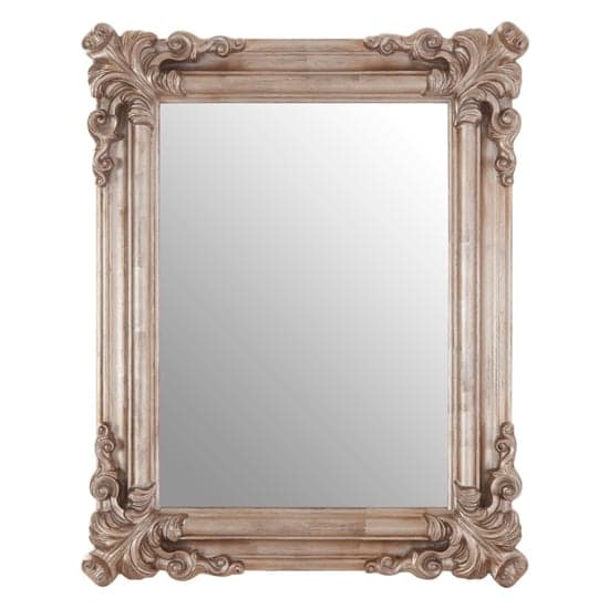Georga Rectangular Wall Bedroom Mirror In Pale Silver Frame_2