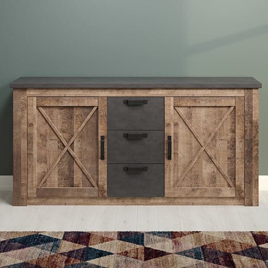 Gerald Wooden Sideboard In Matera And Brown Oak_2