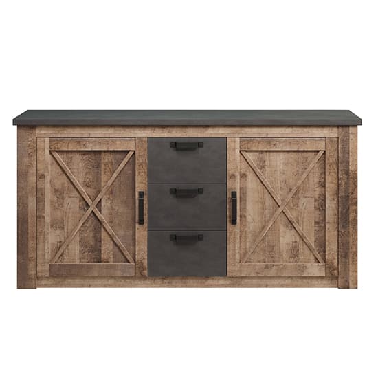 Gerald Wooden Sideboard In Matera And Brown Oak_4