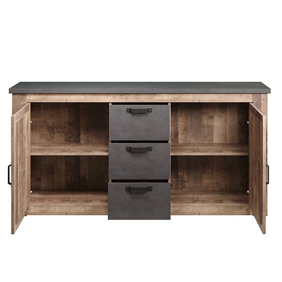 Gerald Wooden Sideboard In Matera And Brown Oak_5