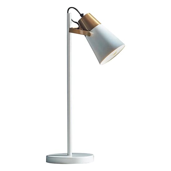 Gerik Task Table Lamp In White And Aged Brass_1