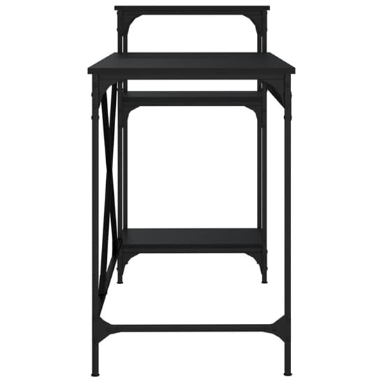 Gia Wooden Computer Desk Large With Shelves In Black_6