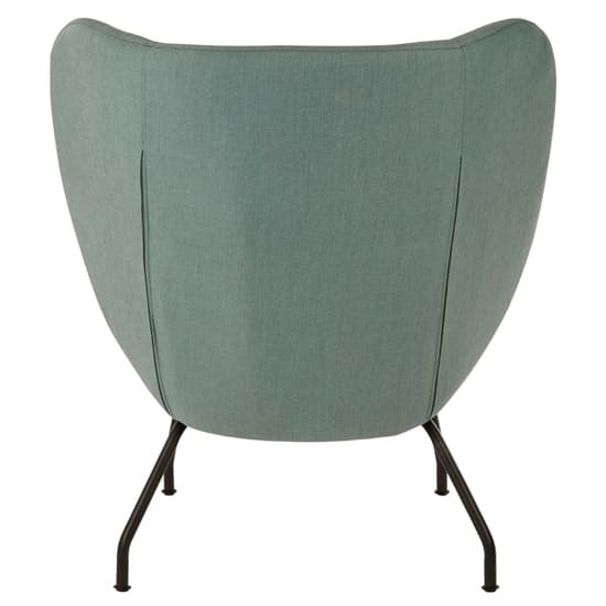 Giausar Fabric Bedroom Chair With Black Metal legs In Green_4