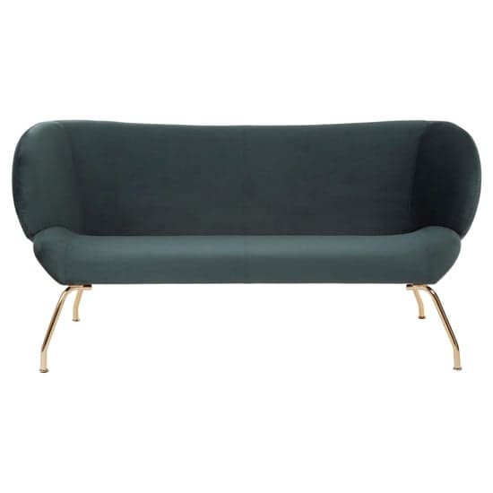 Giausar Upholstered Fabric 2 Seater Sofa In Dark Green_2