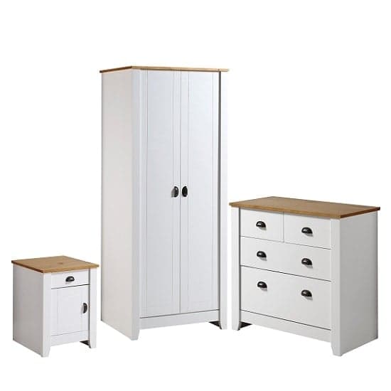 Ladkro Chest Of Drawers In White And Oak With 4 Drawers_4