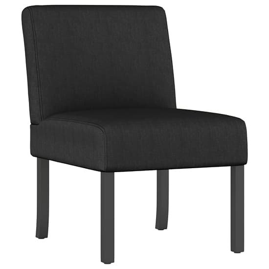 Gilbert Fabric Bedroom Chair In Black With Wooden Legs_2