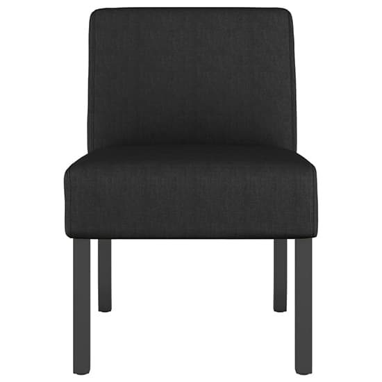 Gilbert Fabric Bedroom Chair In Black With Wooden Legs_3