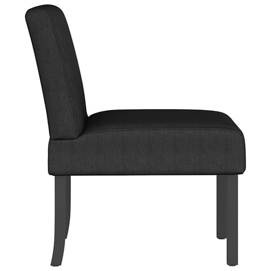 Gilbert Fabric Bedroom Chair In Black With Wooden Legs_4