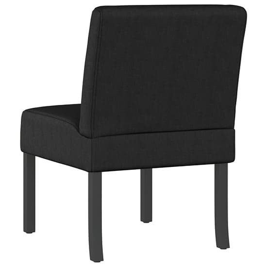 Gilbert Fabric Bedroom Chair In Black With Wooden Legs_5