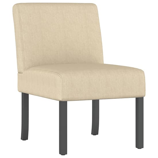 Gilbert Fabric Bedroom Chair In Cream With Wooden Legs_2