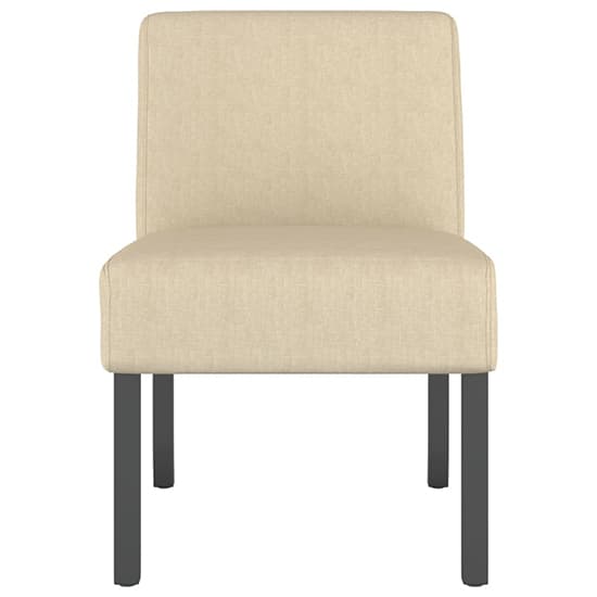 Gilbert Fabric Bedroom Chair In Cream With Wooden Legs_3
