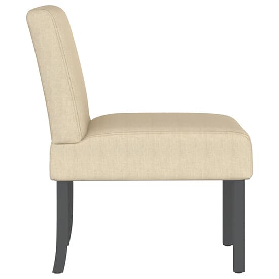 Gilbert Fabric Bedroom Chair In Cream With Wooden Legs_4