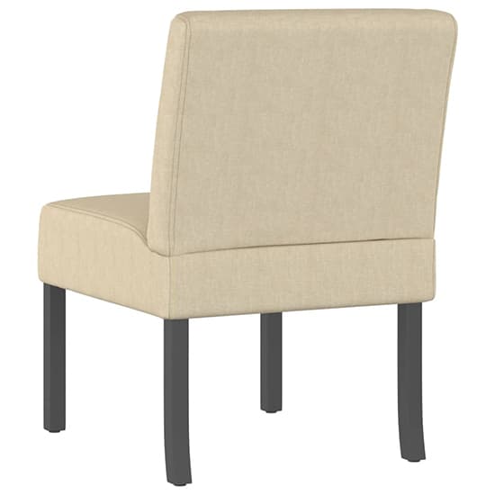 Gilbert Fabric Bedroom Chair In Cream With Wooden Legs_5