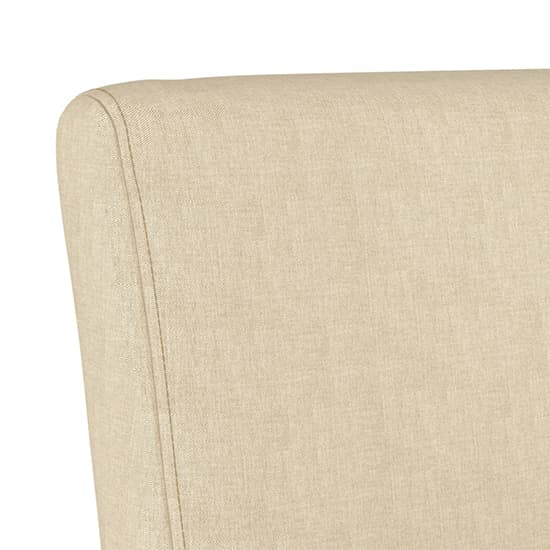 Gilbert Fabric Bedroom Chair In Cream With Wooden Legs_6