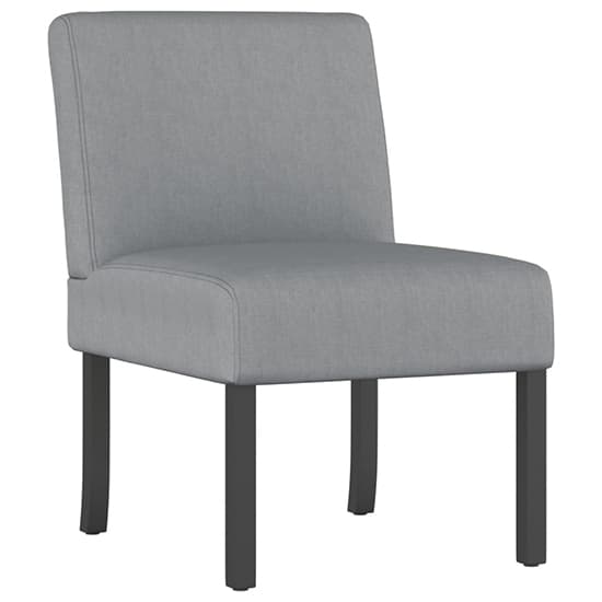 Gilbert Fabric Bedroom Chair In Light Grey With Wooden Legs_2