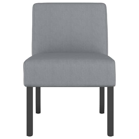 Gilbert Fabric Bedroom Chair In Light Grey With Wooden Legs_3