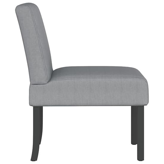Gilbert Fabric Bedroom Chair In Light Grey With Wooden Legs_4