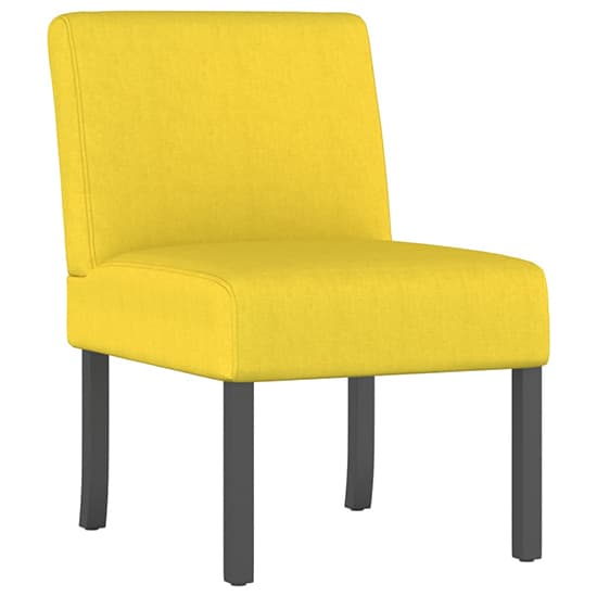 Gilbert Fabric Bedroom Chair In Yellow With Wooden Legs_2