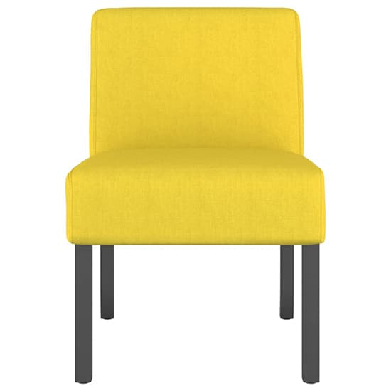 Gilbert Fabric Bedroom Chair In Yellow With Wooden Legs_3