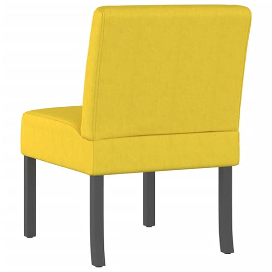 Gilbert Fabric Bedroom Chair In Yellow With Wooden Legs_5