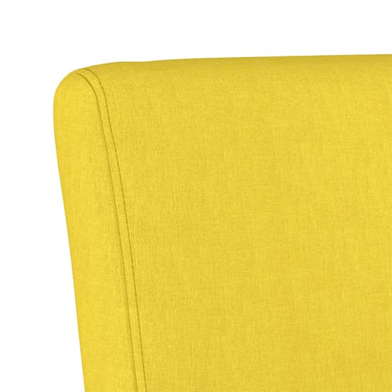 Gilbert Fabric Bedroom Chair In Yellow With Wooden Legs_6