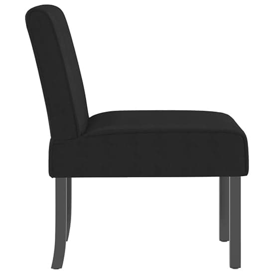 Gilbert Velvet Bedroom Chair In Black With Wooden Legs_4
