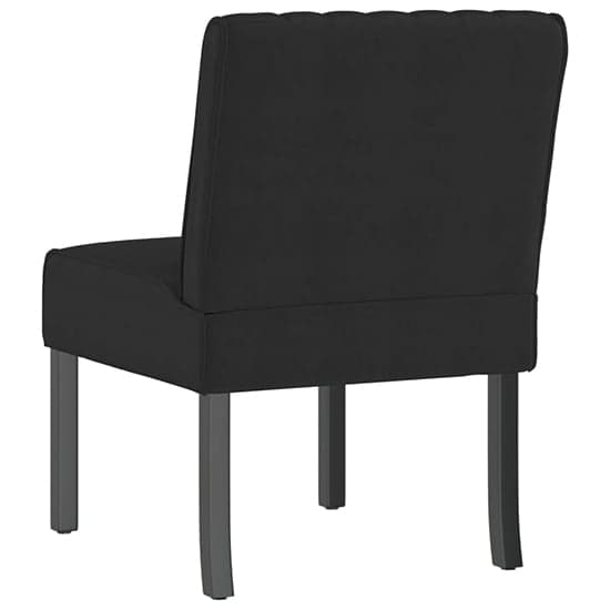 Gilbert Velvet Bedroom Chair In Black With Wooden Legs_5