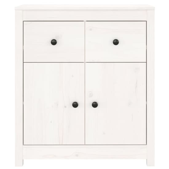 Giles Pine Wood Sideboard With 2 Doors 2 Drawers In White_4