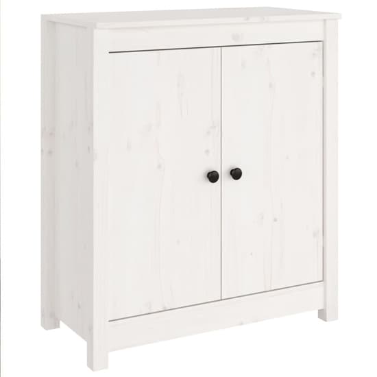 Giles Pine Wood Sideboard With 2 Doors In White_3