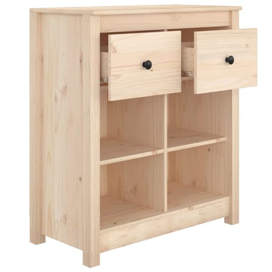 Giles Pine Wood Sideboard With 2 Drawers In Natural_5
