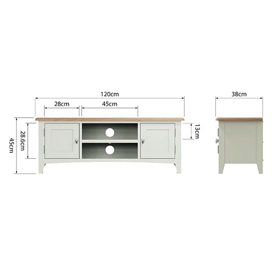 Gilford Wooden 2 Doors 1 Shelf TV Stand In White_6