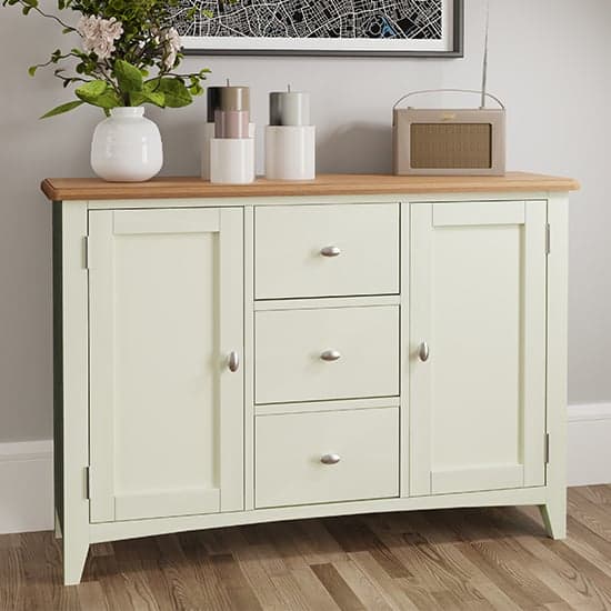 Gilford Wooden 2 Doors 3 Drawers Sideboard In White_1