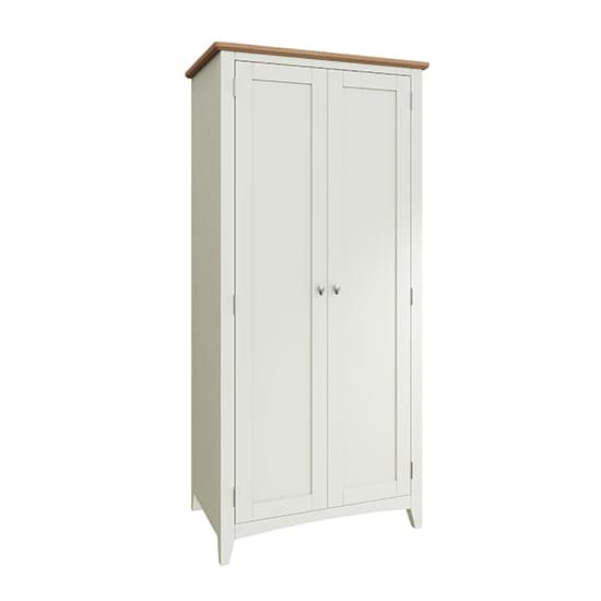 Gilford Wooden 2 Doors Wardrobe In White_2