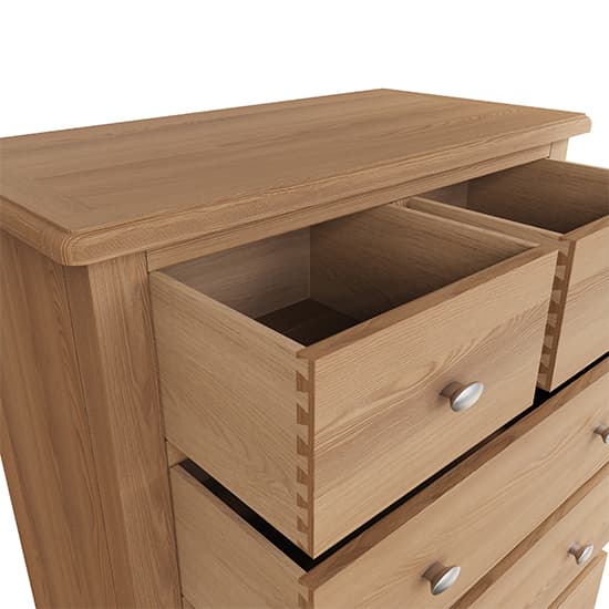Gilford Wooden Chest Of 5 Drawers In Light Oak_5