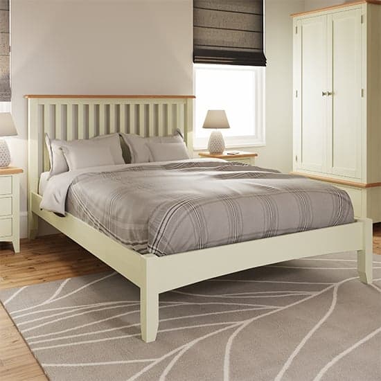 Gilford Wooden Double Bed In White Furniture in Fashion
