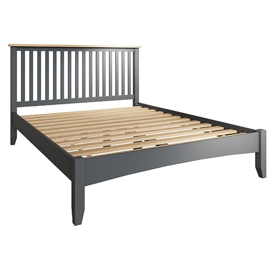 Gilford Wooden King Size Bed In Grey Furniture in Fashion