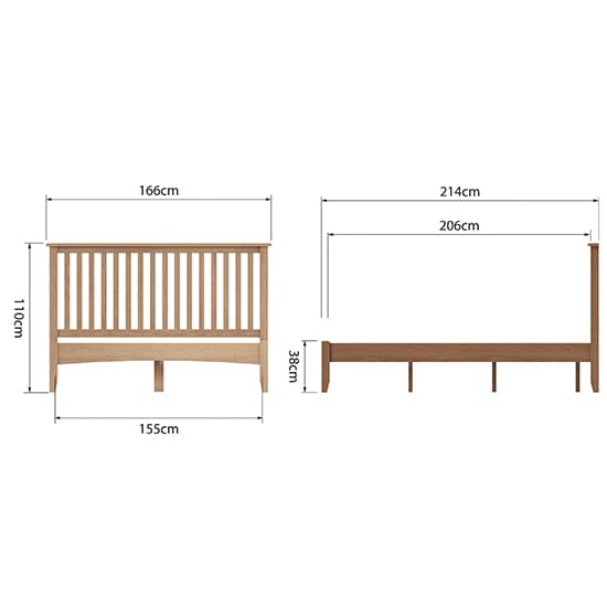 Gilford Wooden King Size Bed In Light Oak_6