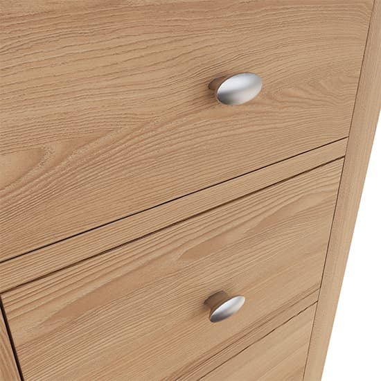 Gilford Narrow Wooden Chest Of 5 Drawers In Light Oak_4