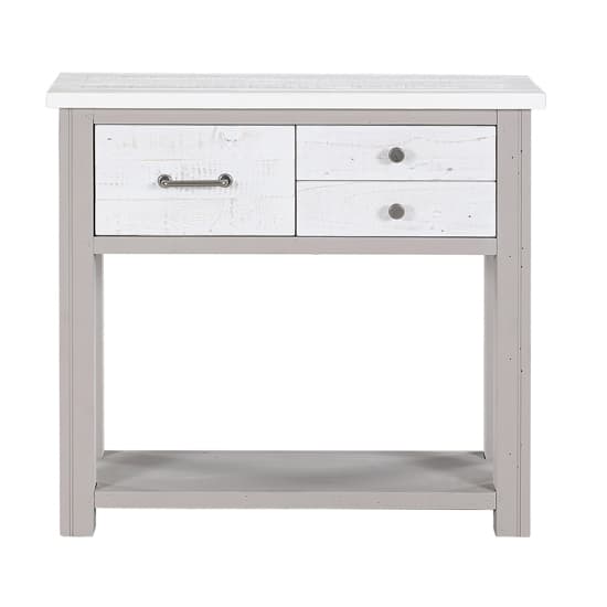Gilford Wooden Console Table With 3 Drawers In Grey Furniture in Fashion