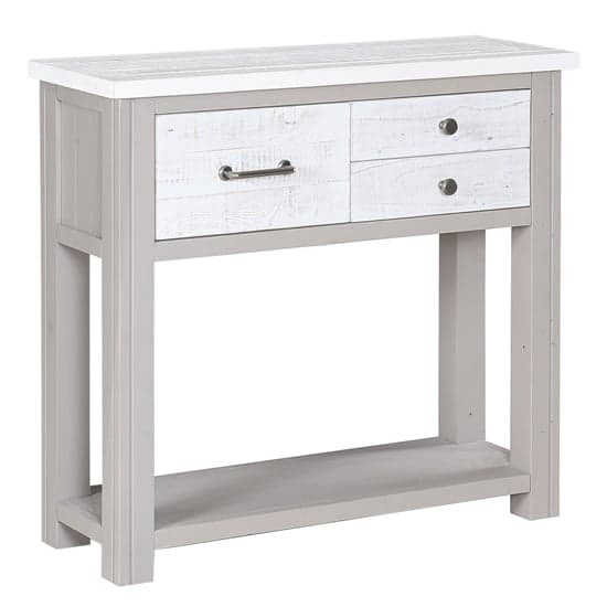 Gilford Wooden Console Table With 3 Drawers In Grey_3