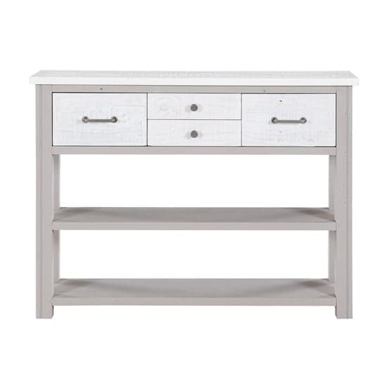 Gilford Wooden Console Table With 4 Drawers In Grey_2