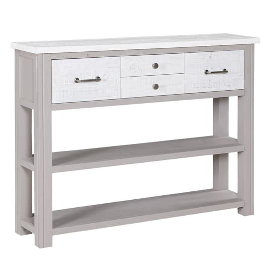Gilford Wooden Console Table With 4 Drawers In Grey_3
