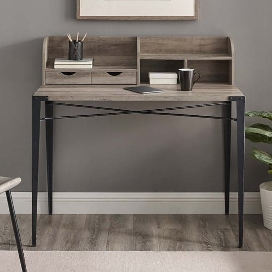 Gilford Wooden Laptop Desk With Hutch Industrial In Grey Wash_2