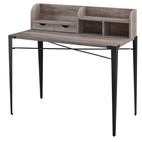 Gilford Wooden Laptop Desk With Hutch Industrial In Grey Wash_4