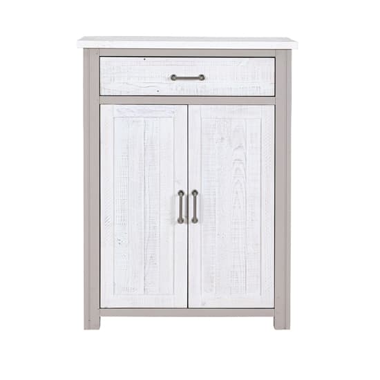 Gilford Wooden Shoe Storage Cabinet With Drawer In Grey_3