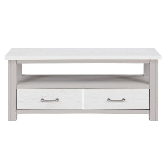 Gilford Wooden TV Stand With 2 Drawers In Grey_2